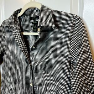 Ralph Lauren Button-Up Checkered Top - SIZE SMALL